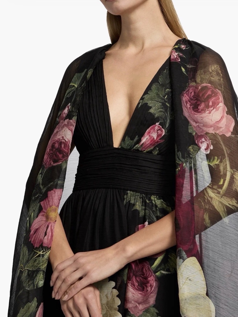 Alice + Olivia Roya gown with cape - size 12 NWT - Picture 5 of 5